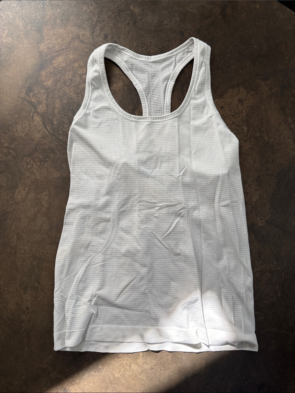 lululemon athletica White Seamless Racerback Tank